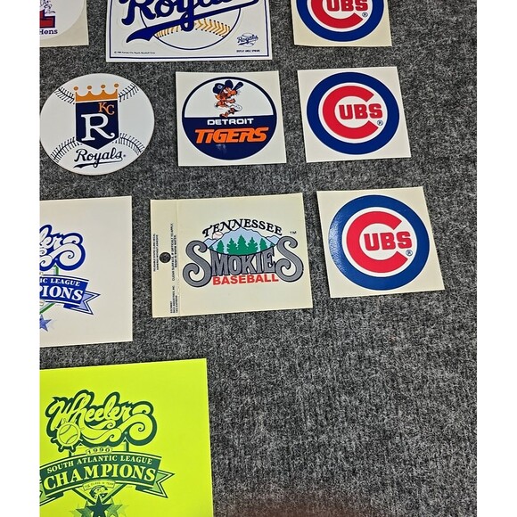 Vintage Decals Stickers Baseball Bumper Stickers Lot of 17 Stickers MLB Minor - Picture 5 of 7